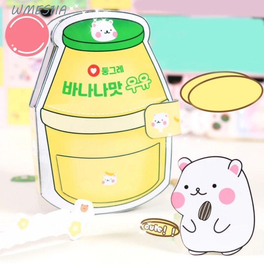 WMES1IA Banana Milk Quiet Book, โฮมเมด Montessori Hamster Banana Milk Quiet Book, Dodo Book กระดาษสต