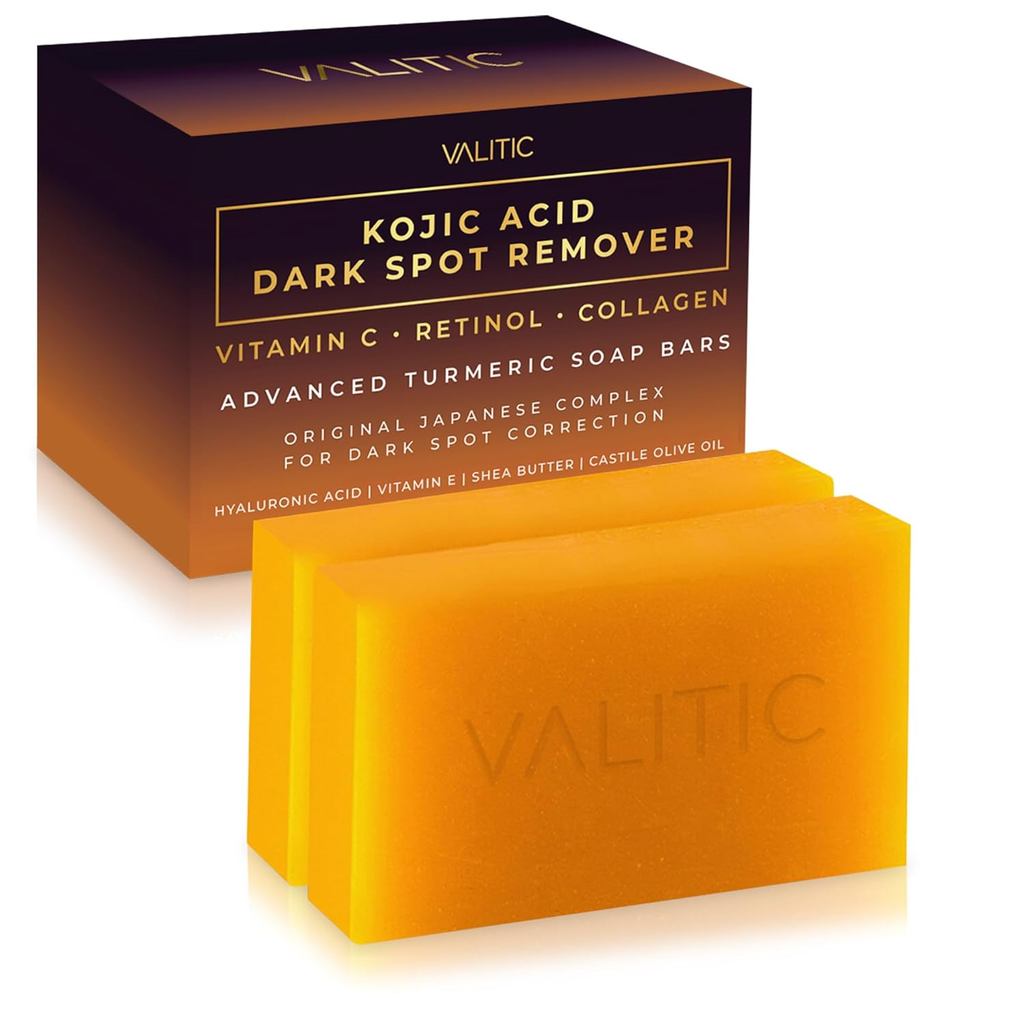 VALITIC Koji Acid Dark Spot Removal Soap Block บรรจุวิตามินซี, เรตินอล, คอลลาเจน, ขมิ้น-ออริจินอล Ja