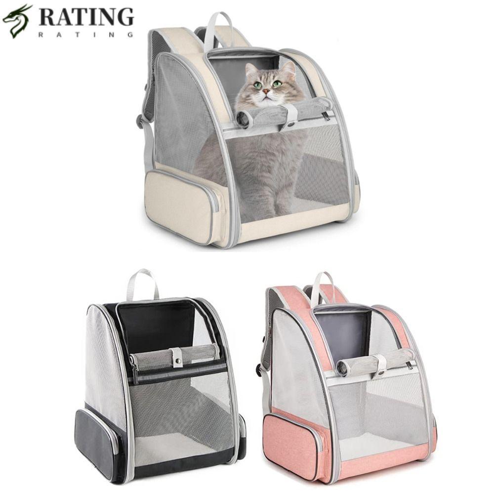 RATIN Cat Carrier Backpack, กระเป๋าถือ Cat Carrier ความจุขนาดใหญ่, Safety Folding Breathable Portabl