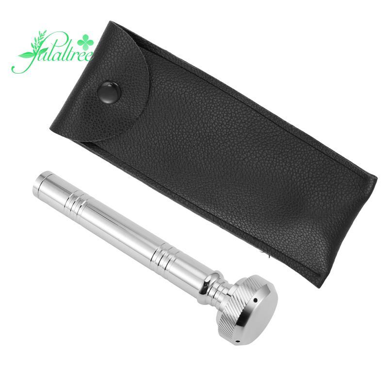 [ ]Christian Pocket Holy Water Sprinkler with Leather Carrying Case Religious Pocket Stainless Steel