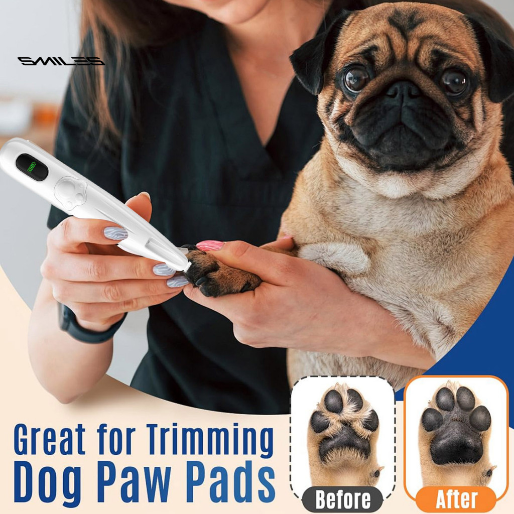 ยิ้ม|  ชาร์จสัตว์เลี้ยง Paw Trimmer ไร้สายสัตว์เลี้ยง Trimmer ไร้สายไฟฟ้าสัตว์เลี้ยง Paw Trimmer พร้