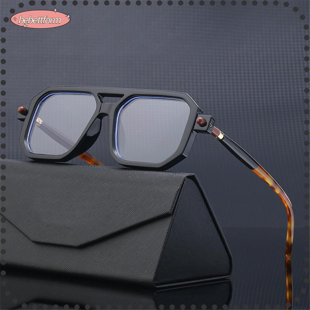 BEBETTKISS Double Bridge Fashion Leopard Glasses Retro Sun Glasses