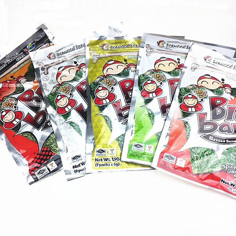 ประเทศไทยสาหร่ายนําเข้า Boss Little Boss bigbag Super Large Slice Roasted Seaweed diy Sushi Seaweed 