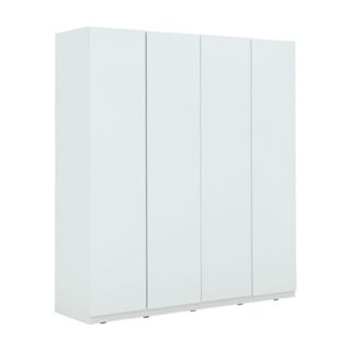 INDEX LIVING MALL ตู้เสื้อผ้า 4 บาน รุ่นมาโน่ - สีขาว