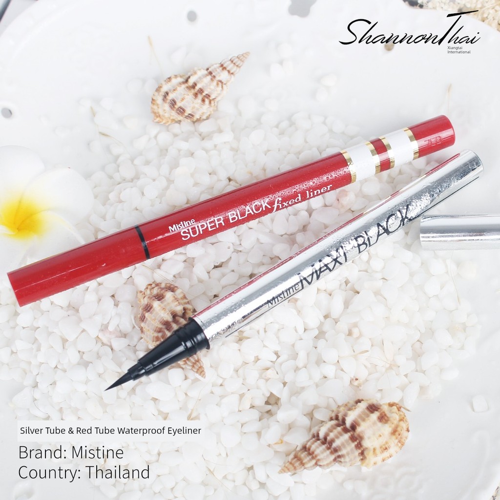 eyeliner อายไลเนอร์สีน้ำตาล Mistine Thai Eyeliner Non-Fading Red Tube