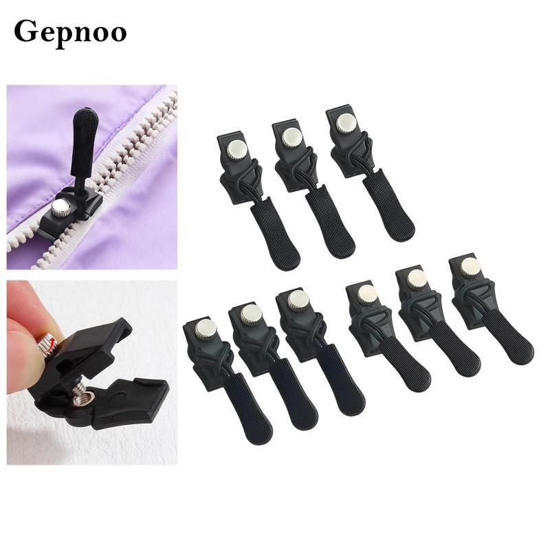 [Gepnoo] ชุดซ่อมซิป 9 ชิ้น 3 ขนาดที่แตกต่างกันไม่มีเย็บหัวซิปแบบถอดได้ซิป