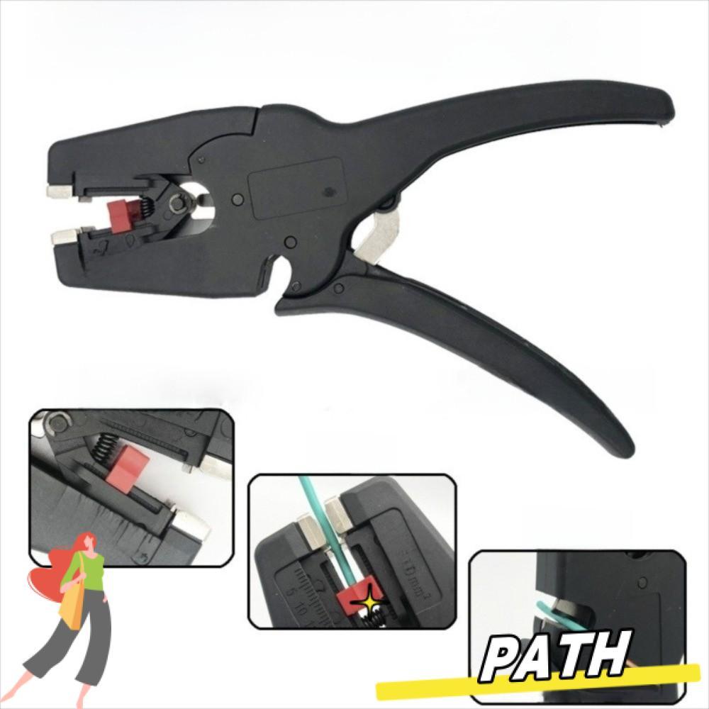 PATH คีมปอกสายไฟอัตโนมัติ, 32-7AWG คีมลวดแบบพกพา, คีมตัด Mini 2 in 1 คุณภาพสูงสําหรับ 0.03-10mm2 คีม