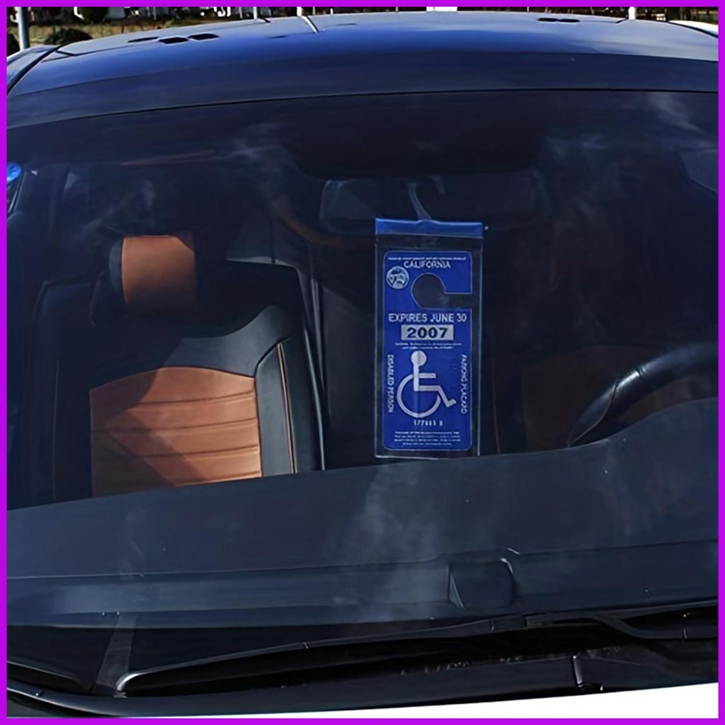 ผู้พิการ Placard Holder สําหรับรถยนต์โปร่งใส Handicap Placard Holder แขนป้องกันป้าย Protector shotal