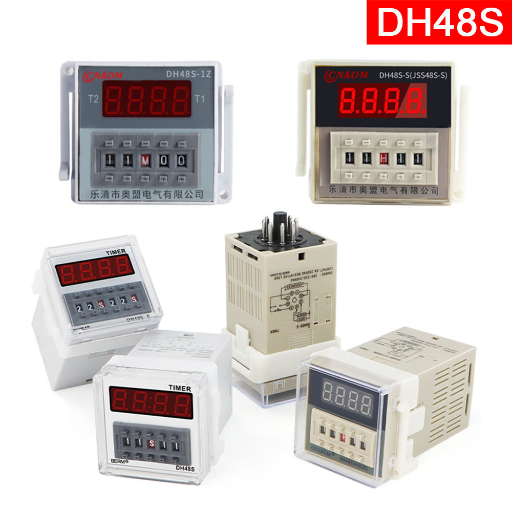 DH48S-S จอแสดงผลดิจิตอลรีเลย์เวลา DELAY อุปกรณ์ DH48S-1Z Repetitive Cycle SPDT DH48S-2Z Delay Timer 