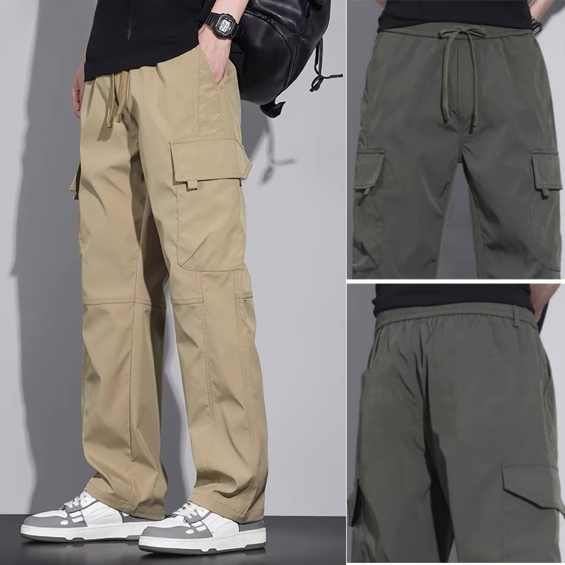 Chaistyle กางเกงขายาวผู้ชาย กางเกงขาตรงลำลอง กางเกงทำงานแฟชั่น