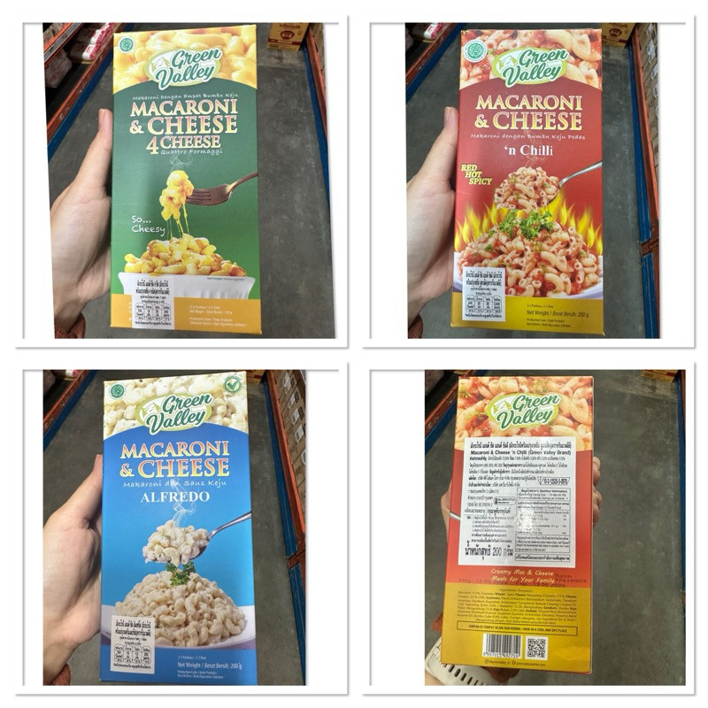 Green Valley Macaroni & Cheese 4 Cheese 170 G กรีนแวลลีย์ มักกะโรนี พร้อมปรุงรสชีส 4 ชนิด / Chilli /