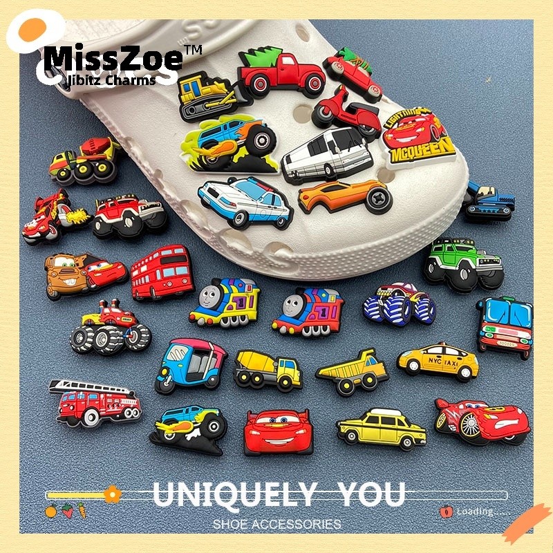 Miss Zoe Jibtz อะนิเมะรองเท้า accessoriescrocs jibtz charms การ์ตูนรถตกแต่งรถจักรยานยนต์รูปแบบสําหรับรองเท้าตกแต่งหัวเข็มขัดแฟชั่นอุปกรณ์เสริม