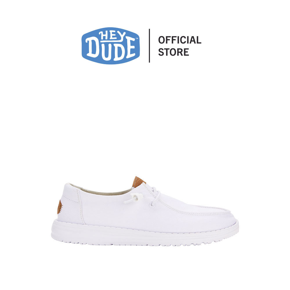 HEYDUDE รองเท้าลำลองผู้หญิง WENDY STRETCH CANVAS รุ่น 40902-100 - WHITE