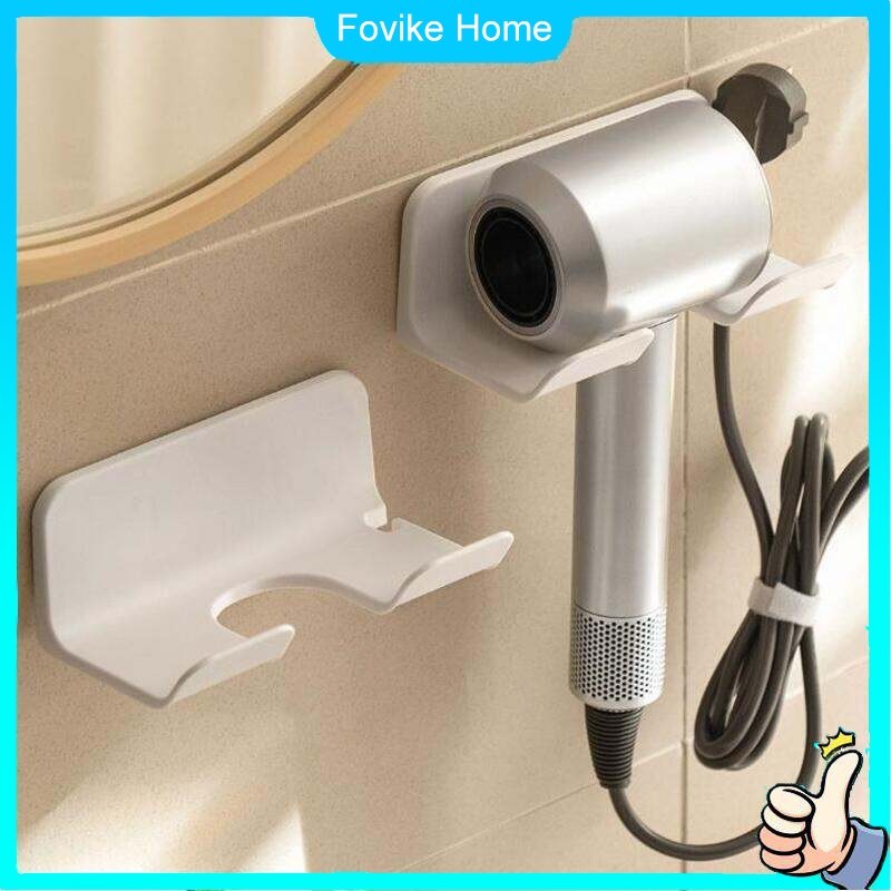 เครื่องเป่าผมขาตั้งผู้ถือติดผนัง ABS Punch ฟรี Rack Organizer สําหรับเครื่องเป่าผมห้องน้ํา Blower ผู้ถือชั้นวางอุปกรณ์ห้องน้ํา