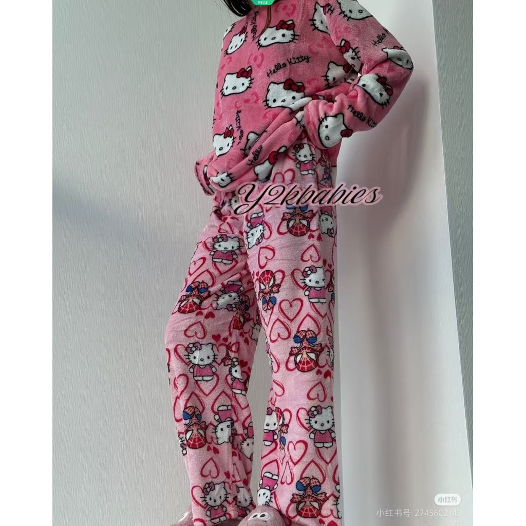 Sanrio Hello Kitty Cool Batman All-Over Print Loose-Fit Loungewear Soft-to-the-touch Personalised Ca