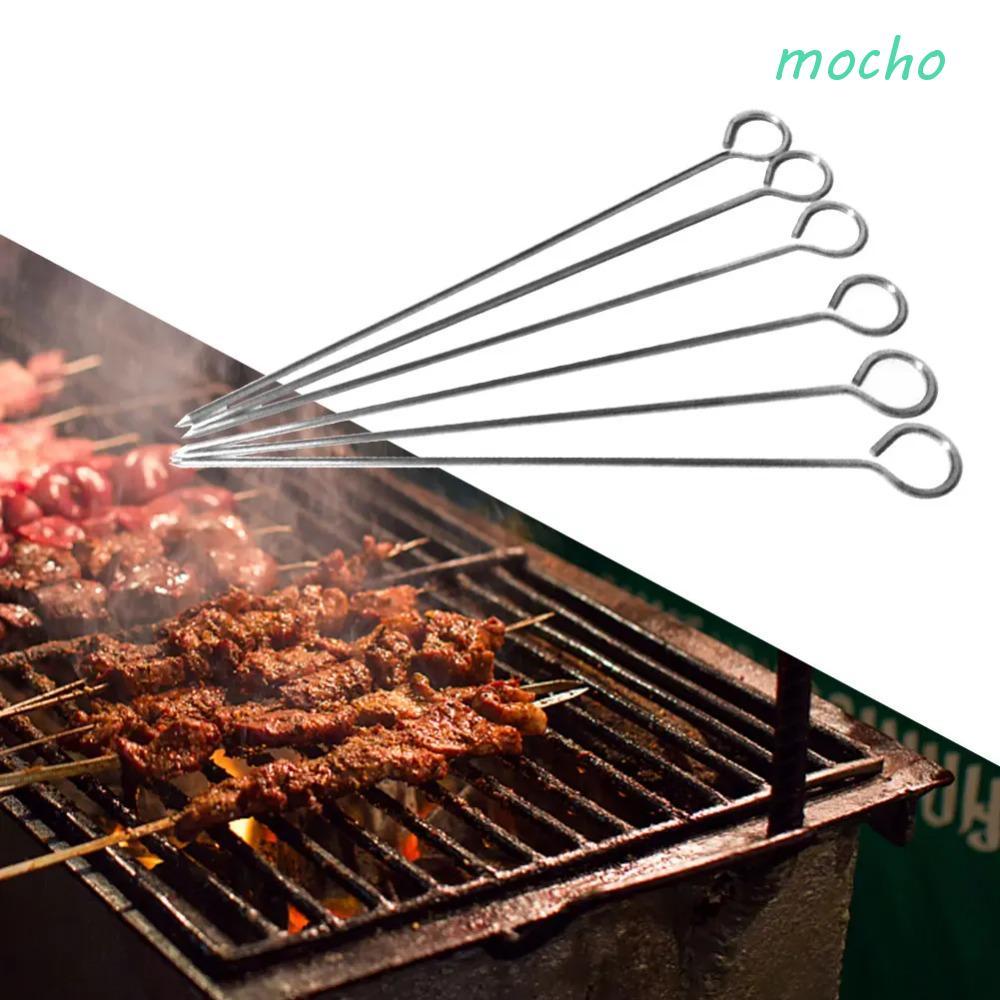 MOCHO 20 ชิ้นสแตนเลสบาร์บีคิว Skewers, Kabob Skewers Reusable Roast Goose เข็ม, BBQ เครื่องมือ 20/25