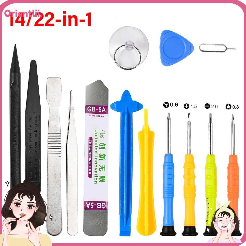 ORIENTTK เครื่องมือซ่อมโทรศัพท์มือถือ, 14/22-in-1 คู่มือโทรศัพท์ถอดเครื่องมือ,ปฏิบัติมือเครื่องมือเป