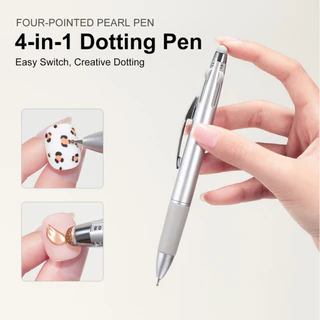 ปากกาดอทเพ้นท์เล็บ 5in1 Dot Pen ไม้ดอท 4หัวในด้ามเดียว วาดลายจุด เพ้นท์เล็บ ติดอะไหล่ มีหัวขัด อุปกรณ์ทำเล็บ ยอดนิยม