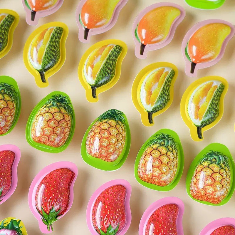 [คลังสินค้าพร้อม] 4d Pulp Jelly 500g ผลไม้ QQ Candy Gummy Candy ทุเรียนแท้มะม่วงมาร์ชแมลโลว์เด็กขนม 