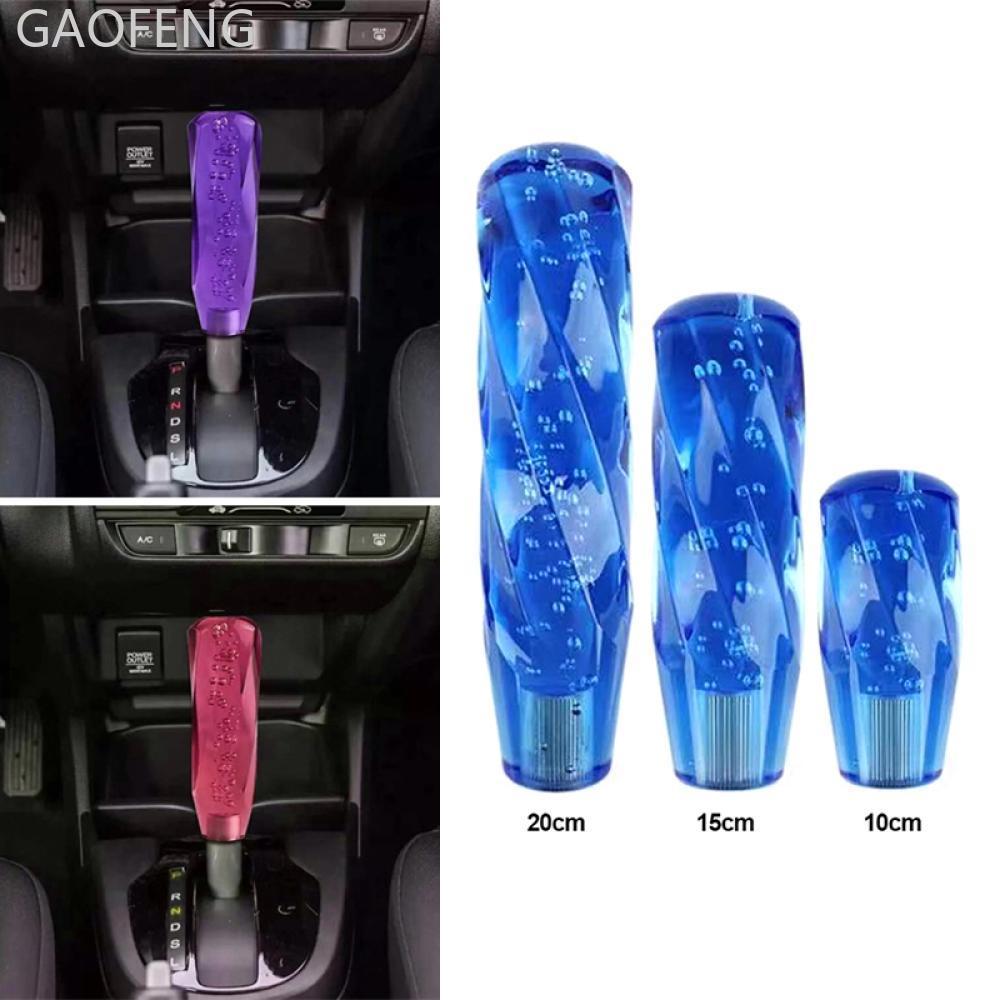 GAOFENG 10 ซม./15 ซม./20 ซม.รถ Shift Knob คริสตัลอะแดปเตอร์อัตโนมัติเกียร์ Shifter โปร่งใส M10 M8 2 