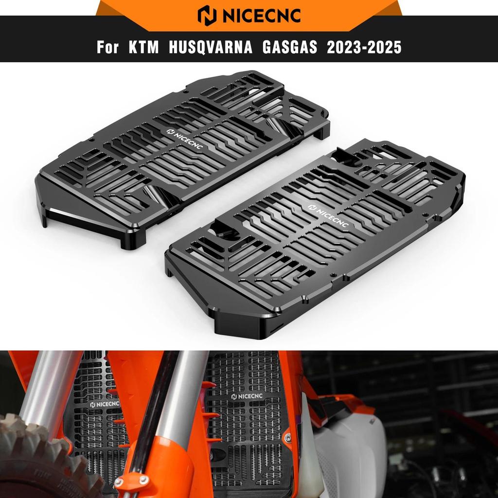 NICECNC สำหรับ KTM EXC 300 2024 2025 หม้อน้ำยามฝาครอบป้องกันสำหรับ KTM EXCF 350 SX 125 SXF 450 Husqv