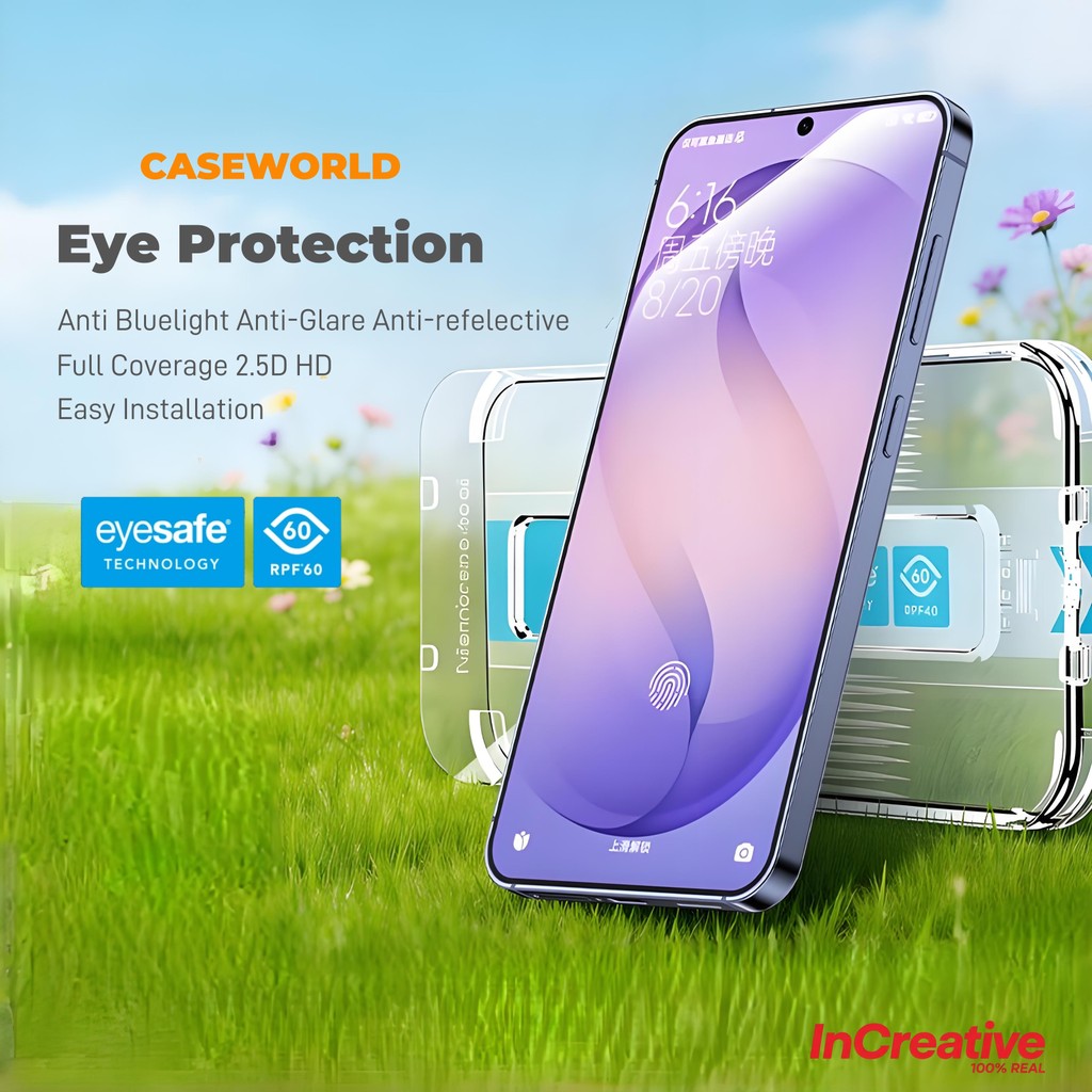 Caseworld Eyesafe AR ฟิล์มกันรอยหน้าจอสําหรับ Samsung S26 Ultra - กระจกนิรภัยป้องกันแสงสะท้อนสีน้ําเงินป้องกันแสงสะท้อน