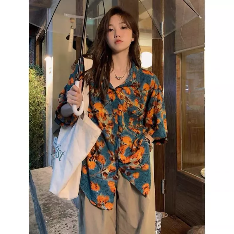 Chili Koko เสื้อลายดอกแขนสั้น ลายกระต่ายและดอกไม้ W367 thumbnail 5