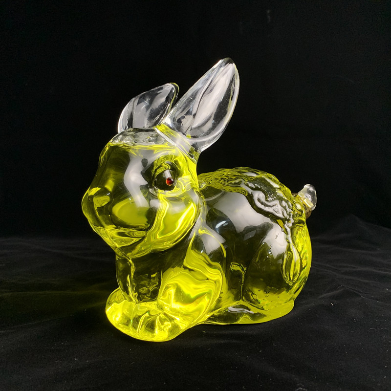 Transparent glass rabbit-shaped liquor bottle High borosilicate glass craft wine bottle home decorat