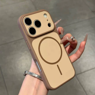 เปลี่ยนทันทีถึง 17SeriesLuxury สีการปิดกั้นซิลิโคนเคสโทรศัพท์สําหรับ IPhone 17 16 15 14 13 12 11 Pro Max 17AIR ปลอกแม่เหล็ก Matte Skin Feel Anti-slip ฝาครอบกันกระแทก