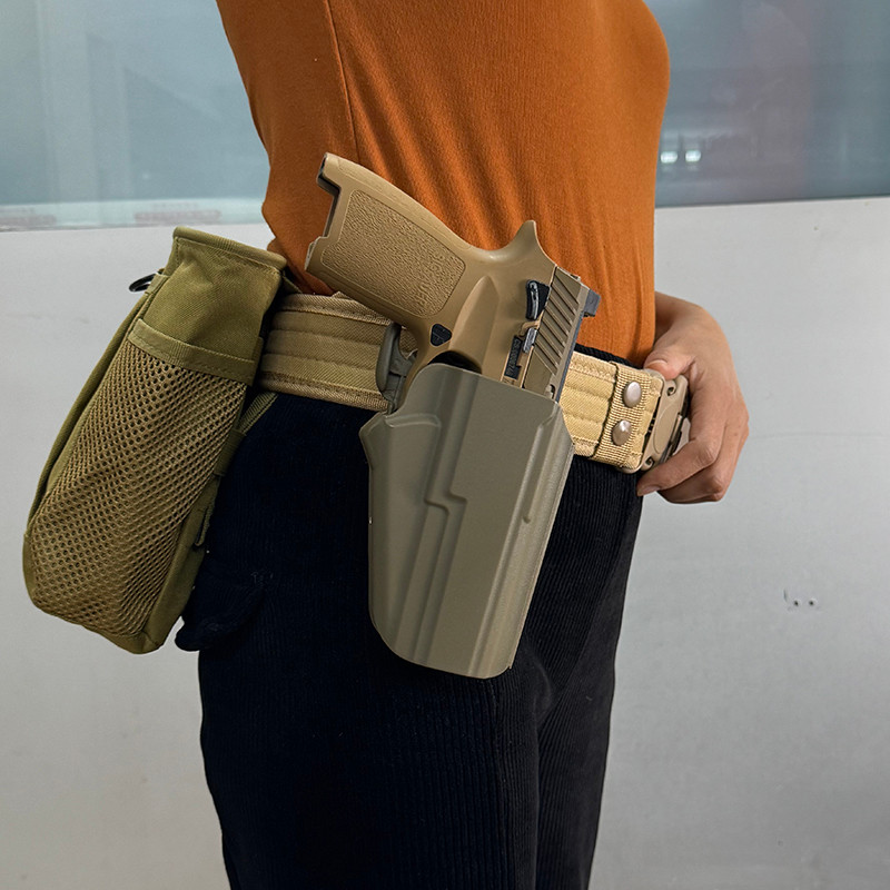 Spot Goods#P320Black Horsemen DK05/06Quick-release tactical belt holster IPSC Competitive play M18 G