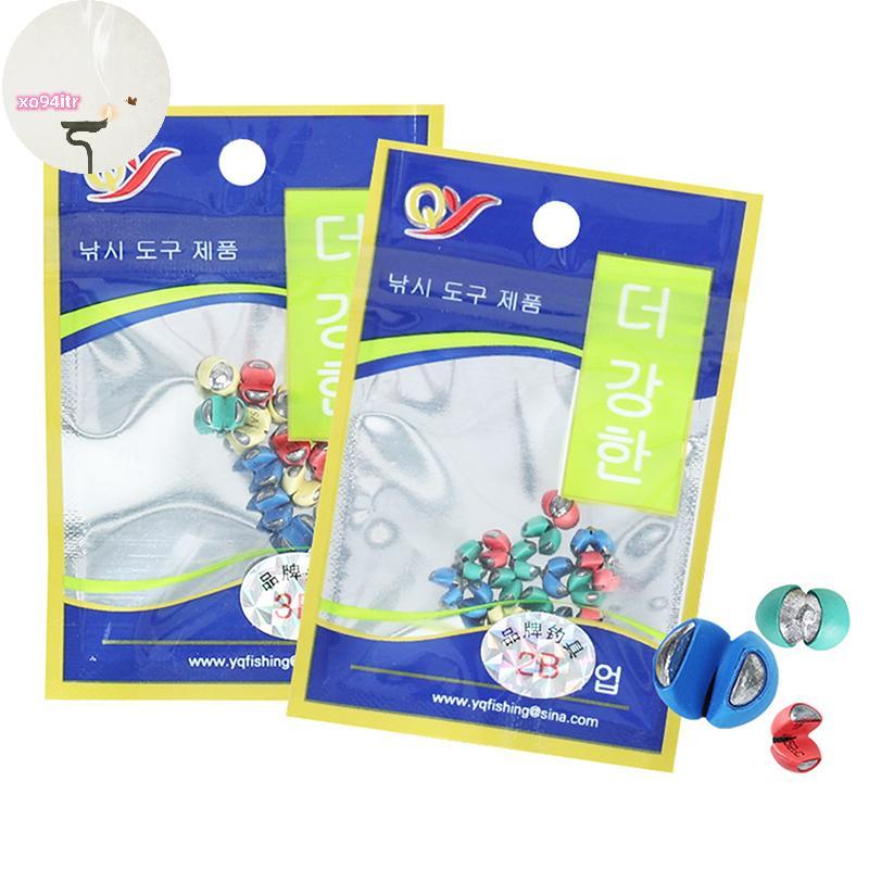 XOITR คลิปตกปลาตะกั่วห่อยางไม่มี Damaging Line สีสันตะกั่วเม็ด Lake River ปลาคาร์พตกปลา Rapid Sinkin