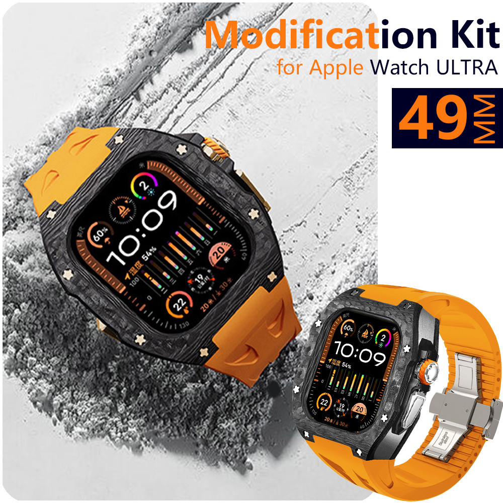 ชุดดัดแปลงสําหรับ IWatch Ultra 3 2 1 49 มม.ไทเทเนียม + Fluororubber Refit Kit สําหรับ Iwatch 49 มม.U