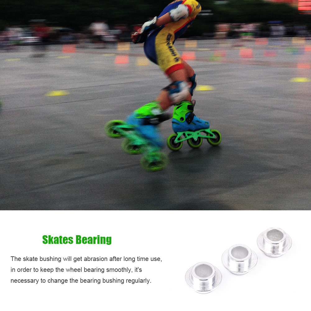 Amireux 15 ชิ้น Roller Skate Bearing Bushing Spacers สําหรับกลางแจ้งอะไหล่สเก็ตการเปลี่ยนรูปรุ่น