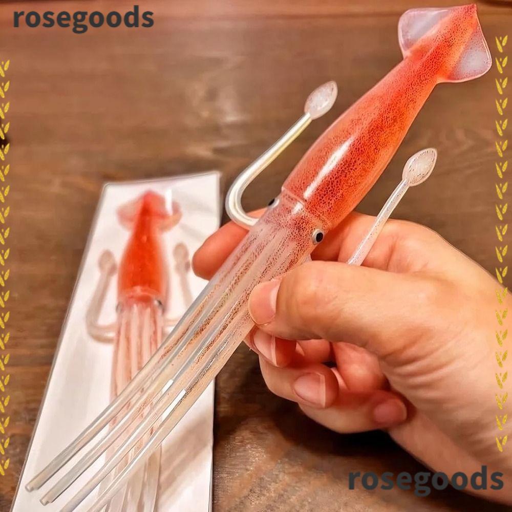 ROSEGOODS Octopus Noodle Fork, Squid-Shaped Heat-Resistant Food Picks, Creative Cooking Tools Portab