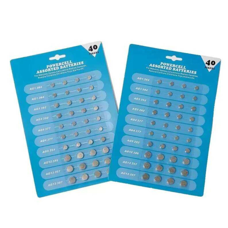 แบตเตอรี่เหรียญ 1.55V AG13 LR44 AG1 AG3 AG4 AG5 AG12 SR44 A76 LR1154 40 ก้อน เหมาะสำหรับเครื่องใช้ไฟ