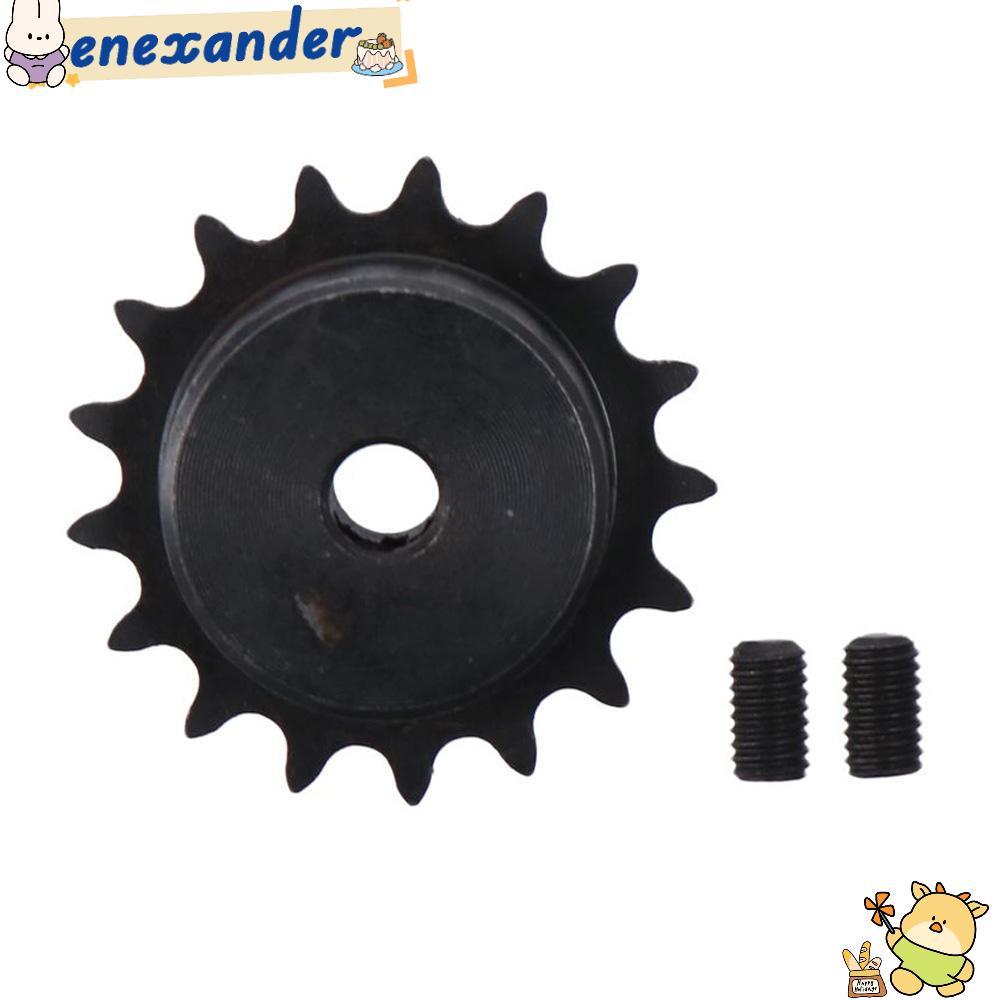 EXER 17 ฟันเกียร์, C45 เหล็กคาร์บอน Single Strand 1/4 "Pitch Roller Sprockets,ทนทาน 25 โซ่สีดําออกไซ