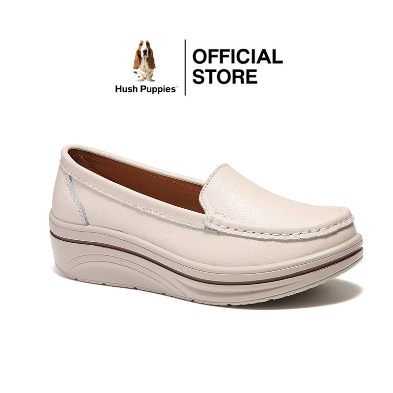 Hush-puppies Kimber HP 8wcfi92061c-beige genuine leather casual shoes slip-on shoes