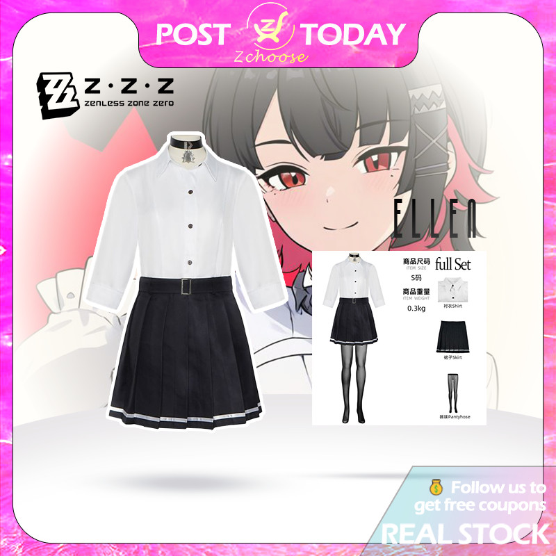 🅾️🇹🇭[พร้อมส่ง]🇹🇭 ชุดคอสเพลย์ Zenless Zone Zero Ellen Joe Cosplay ชุดนักเรียน JK อนิเมะ เกม ผู้หญิง ช