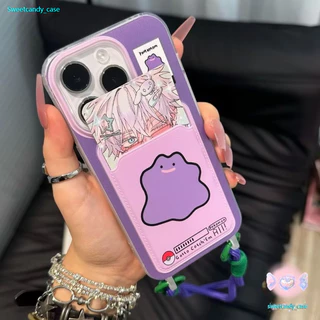 ส่งของเร็ว เคสสำหรับไอโฟน17 ลายไฮโซน่ารัก เคสช่องใส่การ์ดสายข้อมือ For iPhone17 16 11 12 13PROMAX 14 15PLUS 7/8 SE2 XSXR