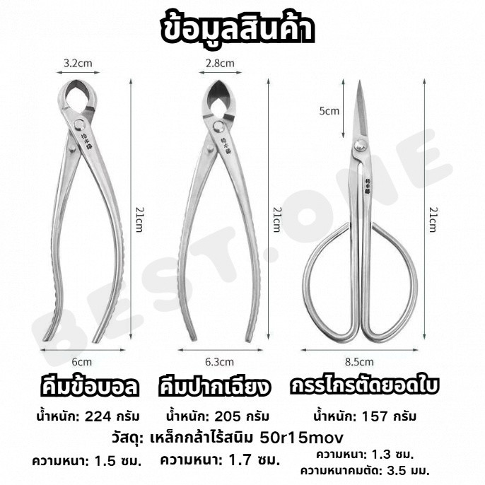 ยาว21เซ็นติเมตร คีมปากนกแก้ว คีมท้องเรือ กรรไกรตัดแต่งกิ่งบอนไซ คีมตัดแต่งบอนไซ อุปกรณ์ตัดแต่งบอนไซ ราคา ถูกที่สุด ดีลบีเคเค แกลเลอรีภาพที่ 8
