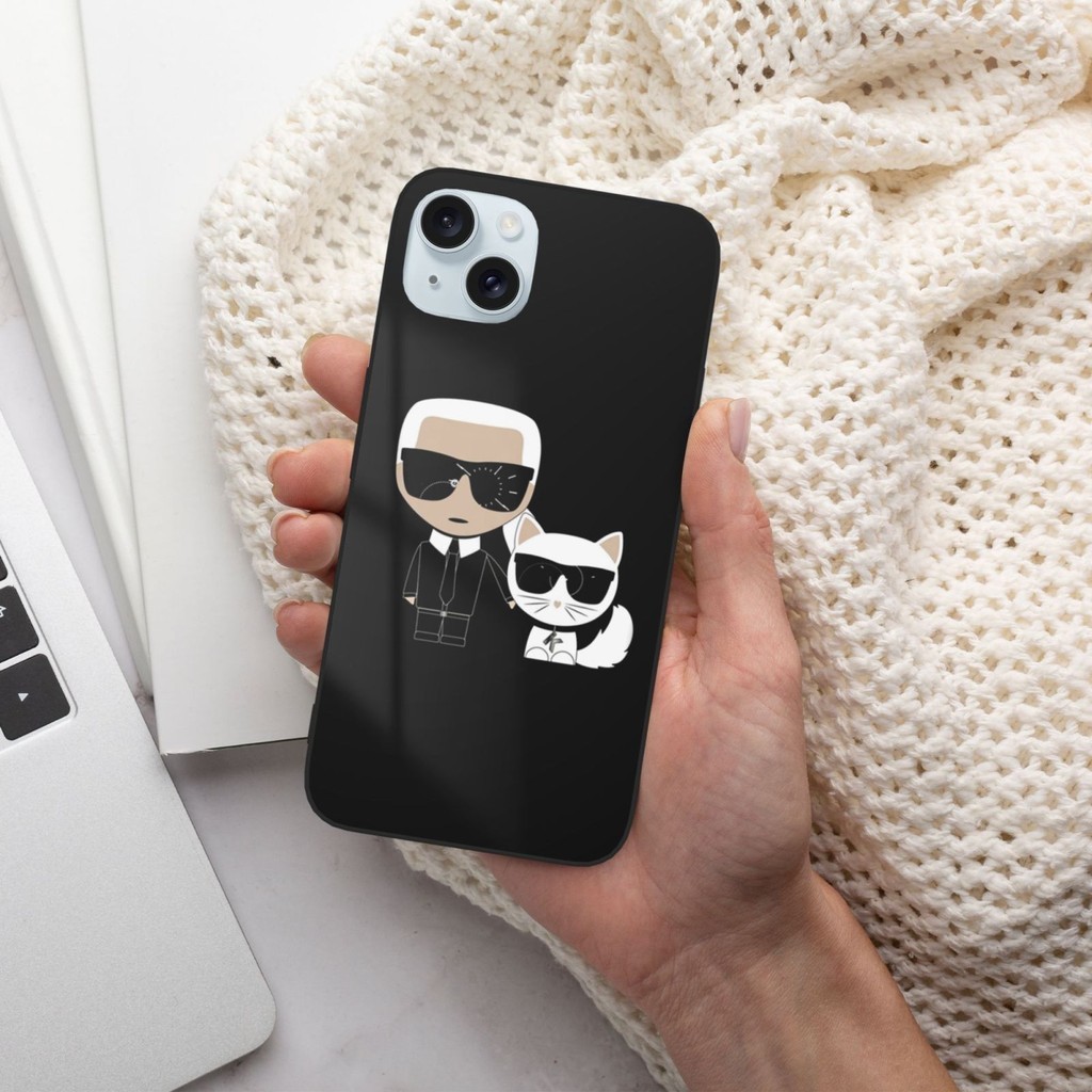 Karl Lagerfeld ใหม่เคสโทรศัพท์กันกระแทกสําหรับ IPhone 17 Air 16 15 Pro Max Plus X