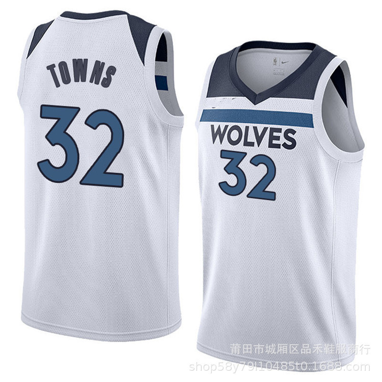 จัดส่งในวันเดียวกัน!!New n Jersey Forest Wolves 22 Wikins 32 Downs Retro Rose Hot Press ชุดบาสเก็ตบอ