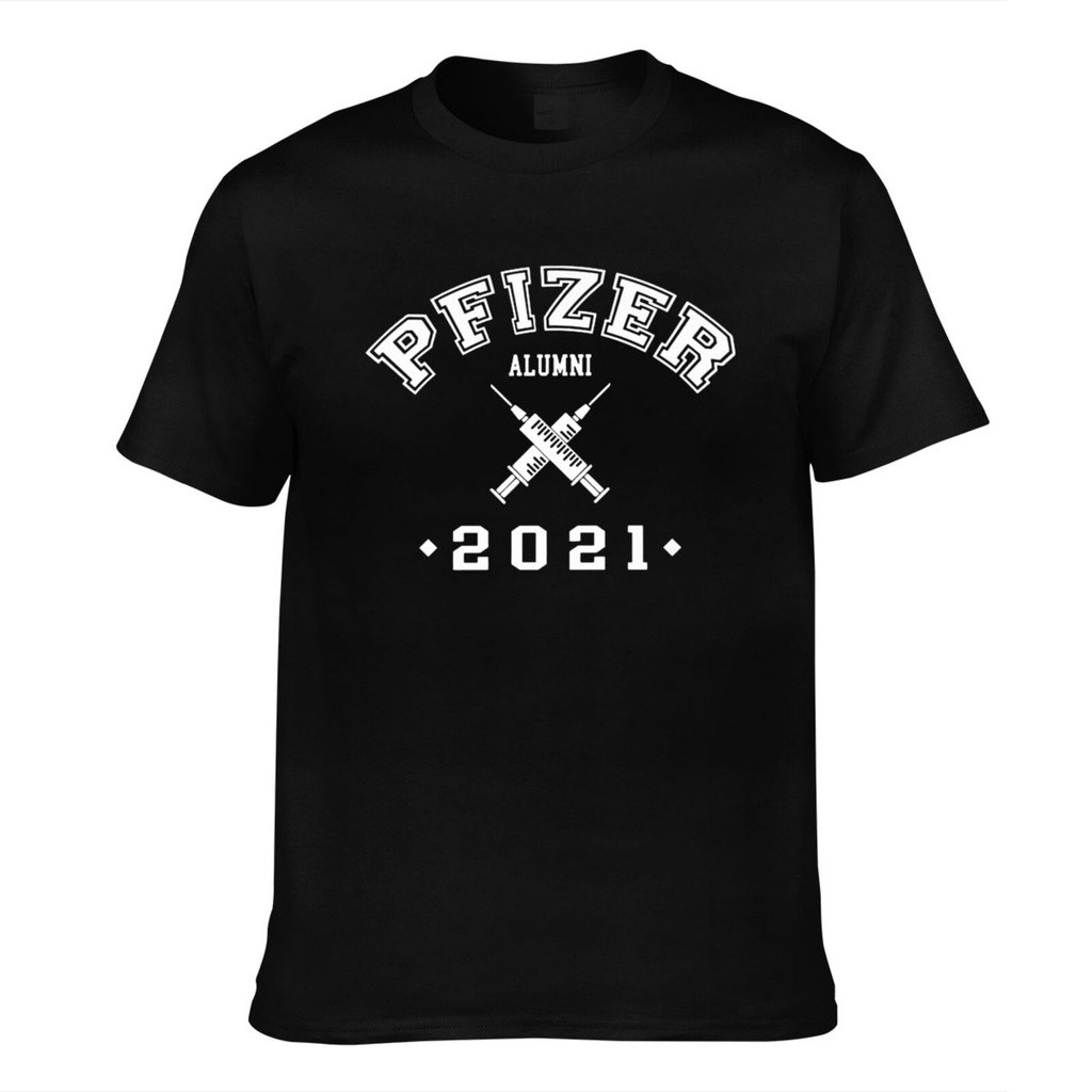 แฟชั่นCheap Sale 100% Cotton Funny Tee Pfizer Alumni Vaccine Class Of 2021 Men's Short Sleeve T-shir