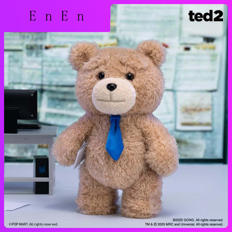 POPMART Ted2 ตุ๊กตาหมี Series ของขวัญจี้ตุ๊กตาเคลื่อนย้ายได้