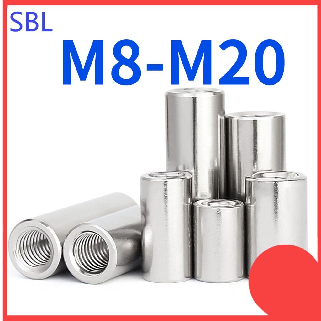 304 สแตนเลสสตีลรอบข้อต่ออ่อนนุชรอบ elongated NUT คอลัมน์หนาและความสูงสกรูแถบฟันการเชื่อมต่อทรงกระบอก