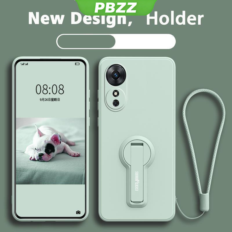 PBZZ FOR เคส ปลอก OPPO A38 4G A58 4G A58 5G A78 4G A78 5G OPPO A98 5G เคสโทรศัพท์ softcase Liquid ซิลิโคน Protector Smooth กันกระแทกกันชนออกแบบใหม่360 ° พร้อมผู้ถือ ytxzzj01