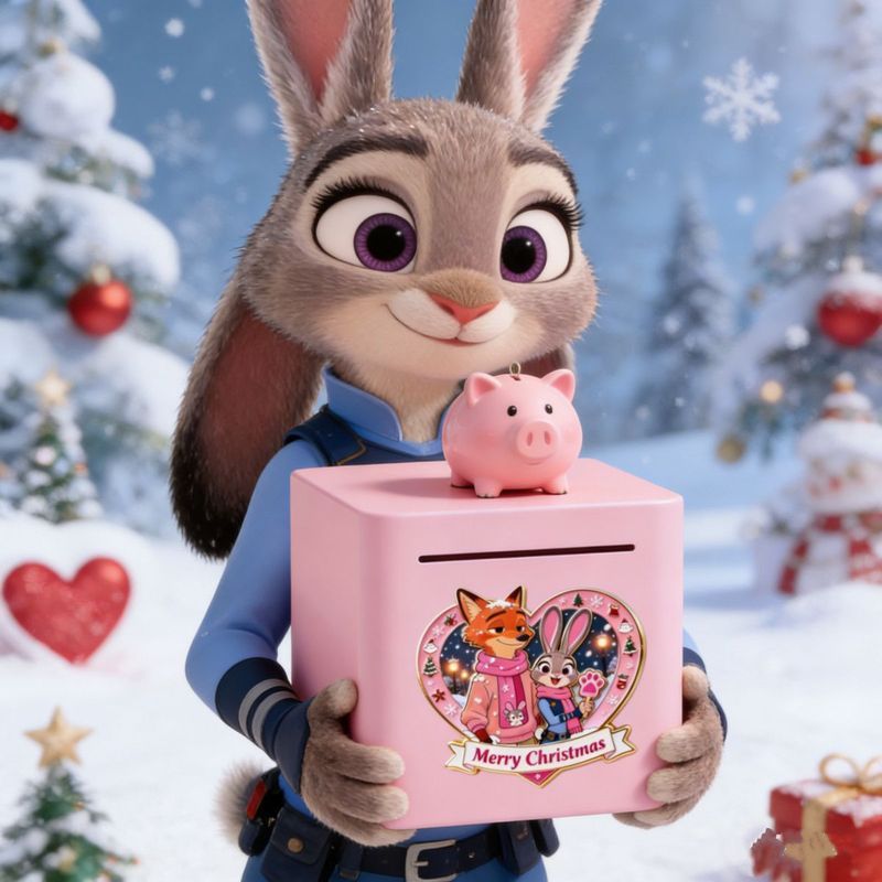 Ready Straw Crazy Zoo Piggy Bank ไม่เข้าได้เท่านั้นเด็ก Judy Piggy Bank ตรุษจีน Lucky Money Piggy Ba