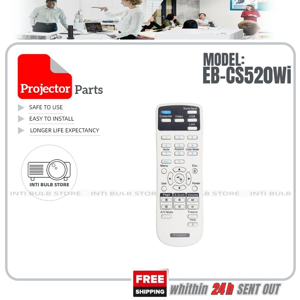 สําหรับรีโมทคอนโทรลโปรเจคเตอร์ Epson EB-CS520Wi EB-CE310Wi CS500Xi