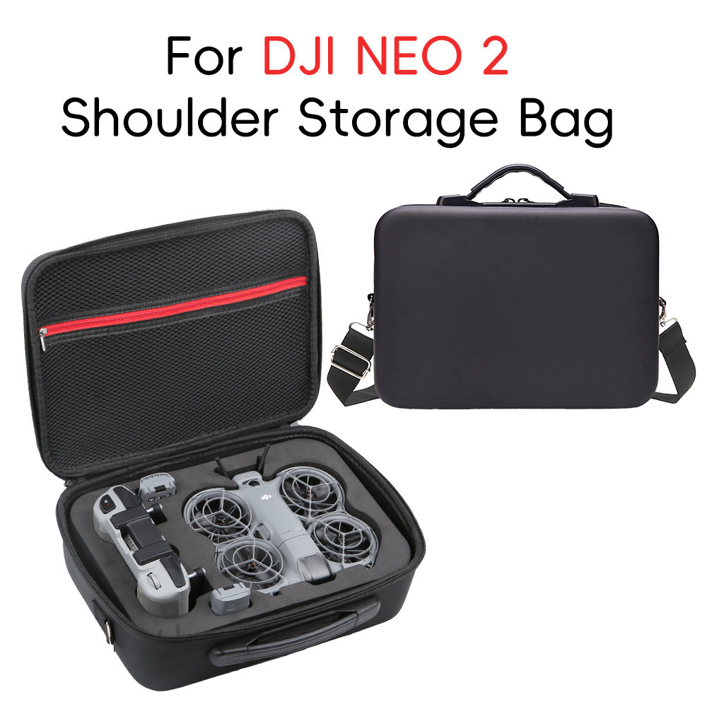 สําหรับ DJI NEO2 กระเป๋าเก็บ RC-N3 รีโมทคอนโทรลชุดบินกล่องเก็บ PU ไหล่ crossbody กระเป๋า Neo2 กล่องป้องกัน