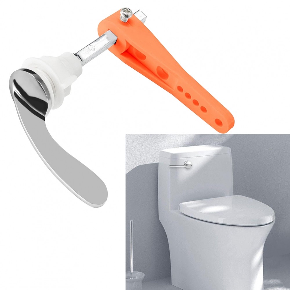 WC Cistern Handle 1PC อุปกรณ์เสริม Chrome Metal 2022 Flush Tank Cistern